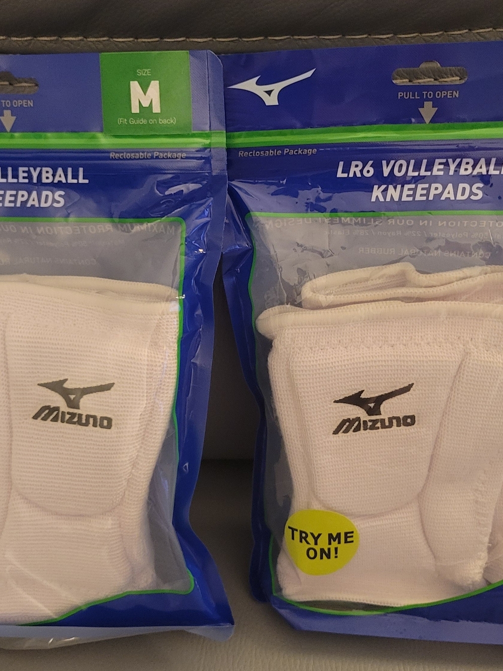 TWO PAIRS of Mizuno White LR6 Volleyball Kneepads